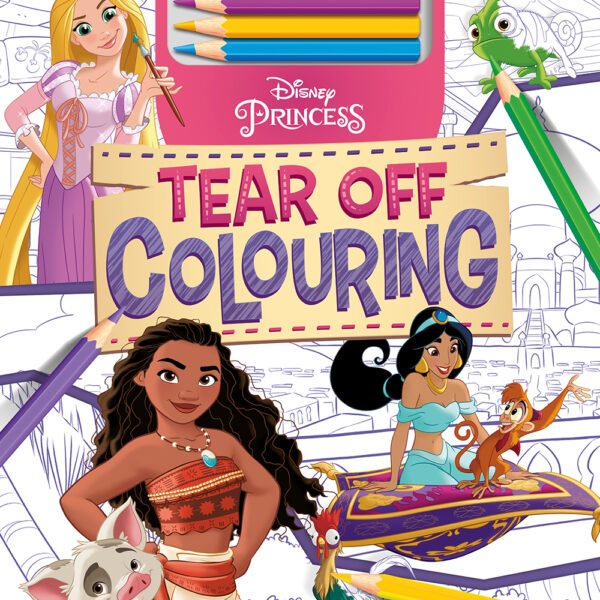 DISNEY PRINCESS TEAR OFF COLOURING